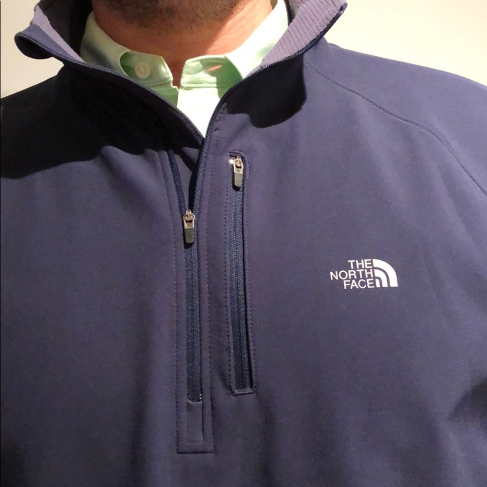 Navy Waterproof North Face Pullover 1/4 Zip Jacket - Picture 8 of 8